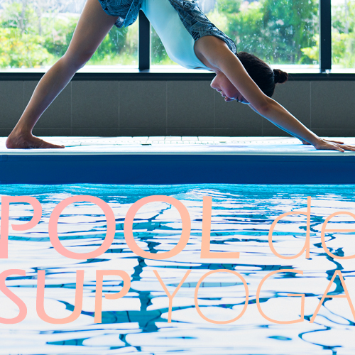 プ～ルでSUP YOGA